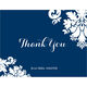 Navy Damask Thank You Folded Note Cards Image 3 of 3